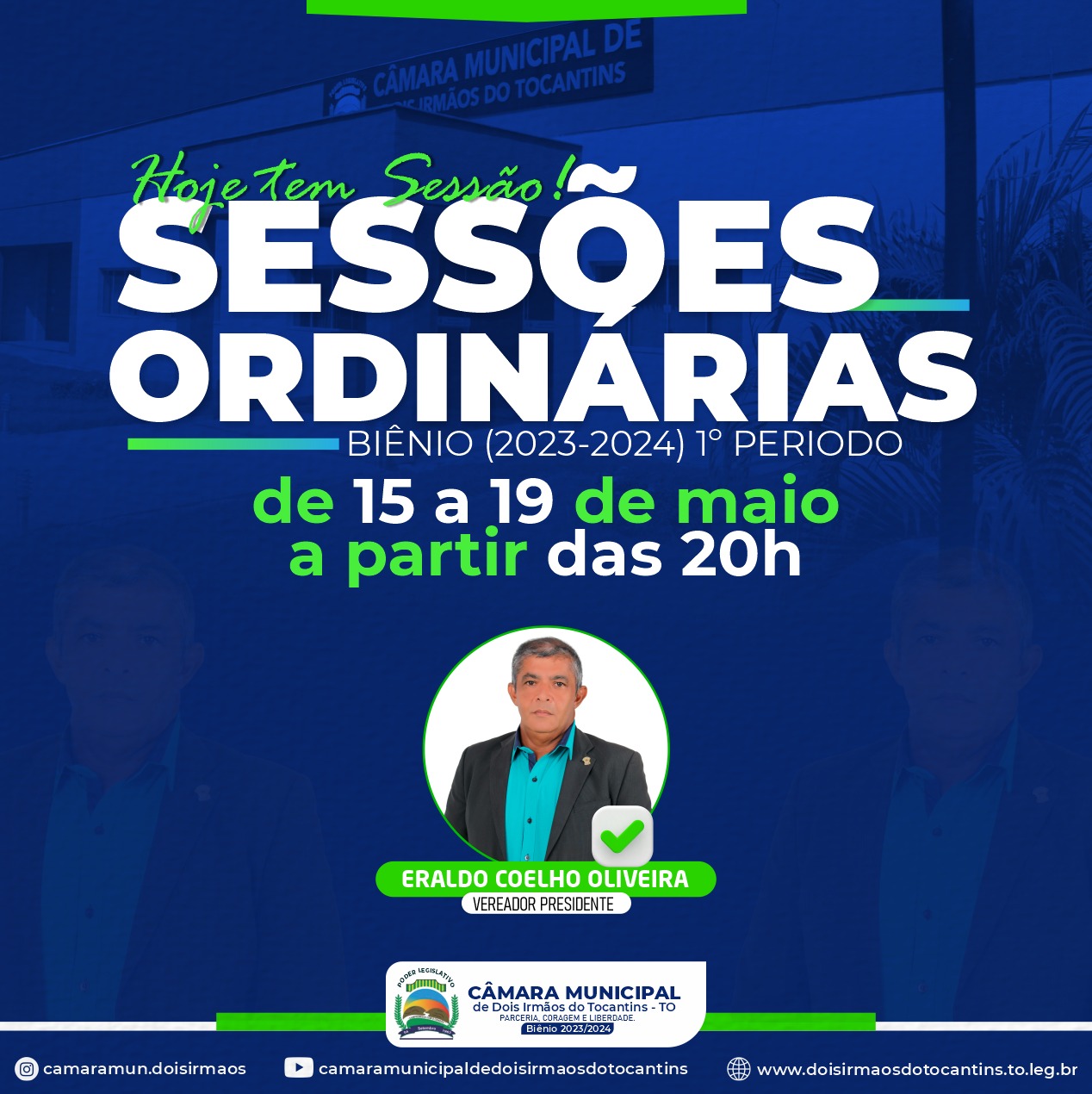 Câmara Municipal de Dois Irmãos convida a toda a população para participar das sessões ordinárias do mês de maio