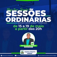 Câmara Municipal de Dois Irmãos convida a toda a população para participar das sessões ordinárias do mês de maio