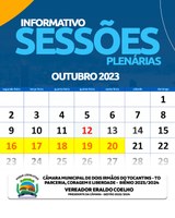 Câmara Municipal de Dois Irmãos convida a população para participar das Sessões Ordinárias de outubro