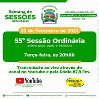 Convite para Sessões Ordinárias do Mês de Setembro